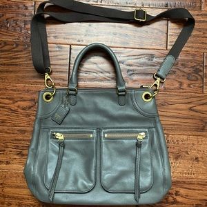 NWOT Fossil Grey Leather Handbag